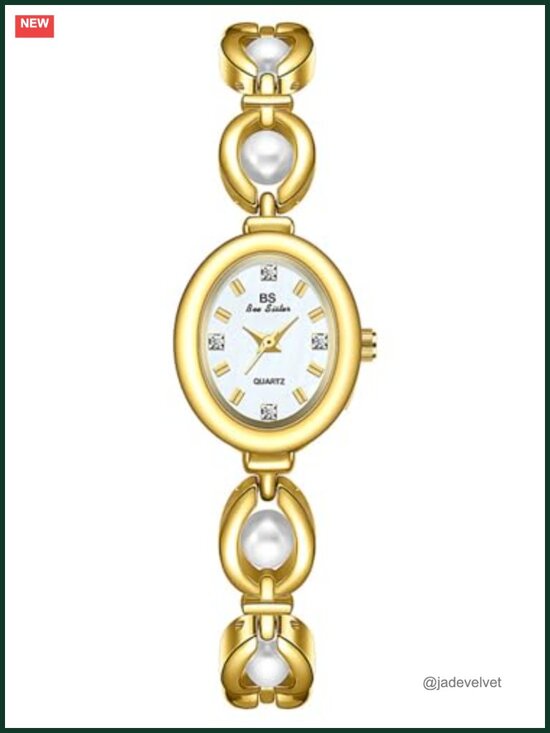 Dainty Oval Pearl Bracelet Watch Women\'s Quartz Vintage Dress Watch main image 6